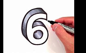 Image result for Number 6 Drawing