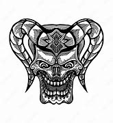 Image result for Black and White Disturbed Demon Face