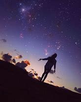 Image result for Girl Looking at Night Sky