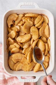 Image result for Clip Art of a Tray of Cooked Apple Slices