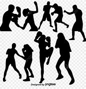 Image result for Silhouette of Fighting Stick Figures