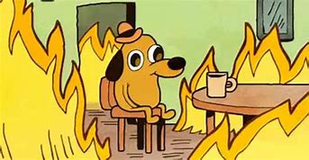 Image result for Laptop This Is Fine Meme