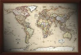 Image result for Framed World Map