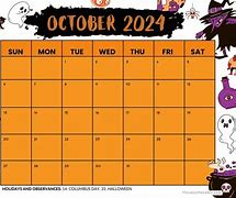 Image result for Octobher Calendar