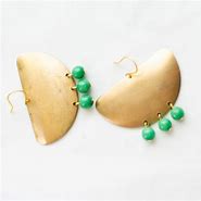 Image result for Olive Green Geometric Earrings