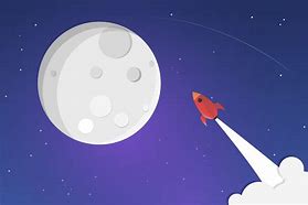 Image result for Rocket Moon Cartoon