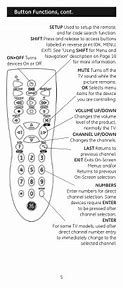 Image result for GE Universal Backlit Remote Codes