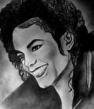 Image result for MJ Black and White Drawing