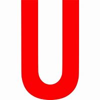 Image result for Red Alphabet Letter U