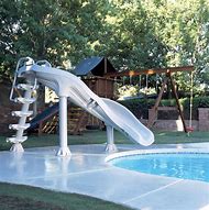 Image result for Above Ground Pool with Slide