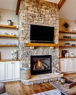 Image result for Fireplace Wall with Shelves