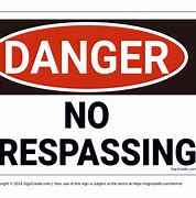 Image result for No Trespassing Signs to Print