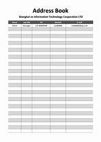 Image result for Address Book Template Word