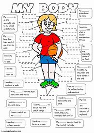 Image result for Learning Body Parts Worksheet