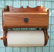 Image result for Wooden Paper Towel Holder Wall Mount