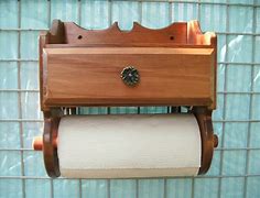 Image result for Wood Paper Towel Holder Wall Mount