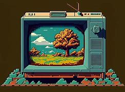 Image result for Pixelated Old TV