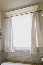 Image result for Curtain Rod Placement with Ceiling Crown Molding