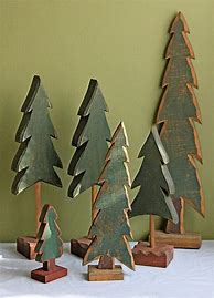 Image result for Handmade Wooden Christmas Trees