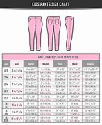 Image result for Waist Size Chart for Kids