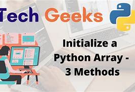 Image result for Initialize Array Python