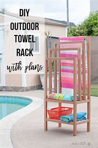 Image result for DIY Towel Rack Outdoor
