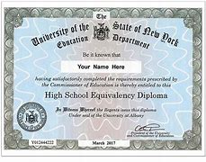 Image result for GED Diploma Paper