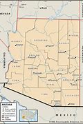 Image result for Arizona State Map with Counties and Cities