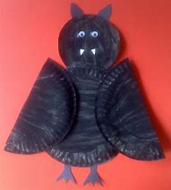 Image result for Paper Plate Bat Craft