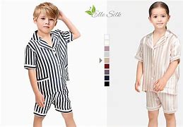 Image result for Kids Silk Pajamas Black