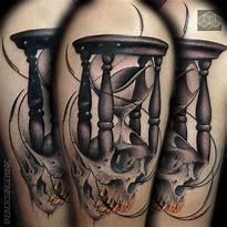 Image result for Hourglass Skull Tattoo Designs
