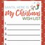Image result for Free Wish List Template