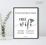 Image result for Wifi Password Card Print