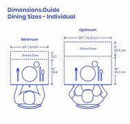 Image result for Dining Table Size Chart