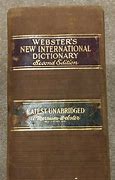 Image result for Webster's New International Dictionary