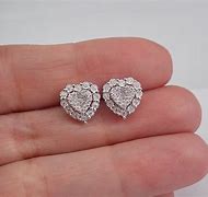 Image result for Diamond Heart Earrings