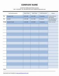 Image result for Service Call Report Template