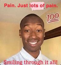 Image result for Laughing through the Pain Meme