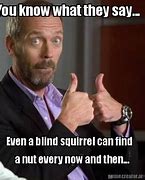 Image result for Blind Squirrel Meme