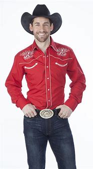 Image result for Vintage Red Western Shirt Men