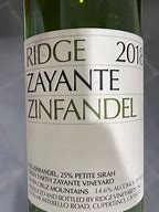 Image result for Ridge Zinfandel Zayante