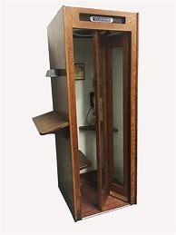 Image result for Antique Inside Wooden Phonebooth