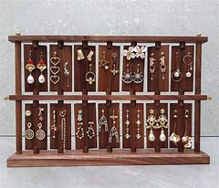 Image result for Wooden Earring Holder