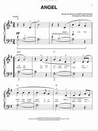 Image result for In the Arms of an Angel Piano Solo Sheet Music