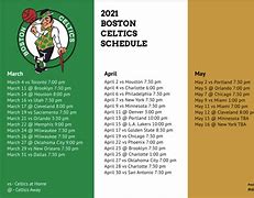 Image result for Boston Celtics Printable Schedule