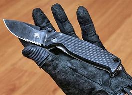 Image result for DPx Hest/F Triple Black Serrated Edge Folding Knife