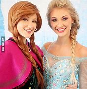 Image result for Anna and Elsa Santa Real Life