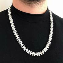 Image result for Men's Silver Chain Necklace