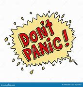 Image result for Don't Panic Image Cartoon