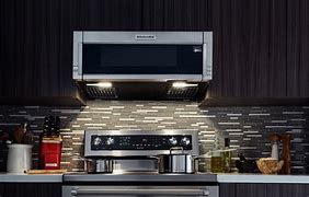 Image result for Sloped Range Hood with Microwave